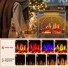 ZAFRO Electric Fireplace Stove Heater with Remote Control, 25" Fireplace Heater, Adjustable Brightness and Heating Mode, Overheating Safe Design - 2 of 4