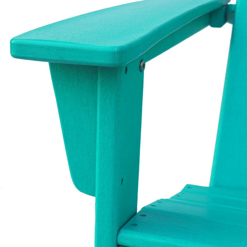 Encino 2pk Resin Contemporary Adirondack Chairs - Teal - Christopher Knight Home, 6 of 10
