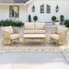 Outdoor Patio Furniture Set All Weather Wicker Conversation Set - 2 of 4