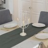 Elegant Vintage Three-Arm Candle Holder, France Style White Candle Holder with Crystal Decor, Tabletop Candelabra, 1pc - 3 of 4