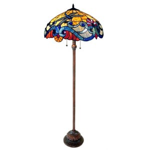 Chloe Lighting 2 Light Tiffany-style Dragonfly Floor Lamp 18" Shade - 1 of 1