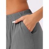 cheibear Women's Soft Stretch Comfy High Elastic Boxer Pajama Shorts with Pockets - 4 of 4