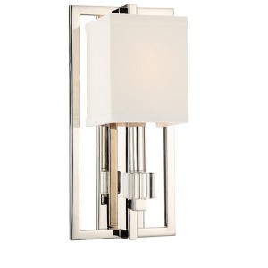 Crystorama Lighting Dixon 1 - Light Sconce in  Polished Nickel - 1 of 4