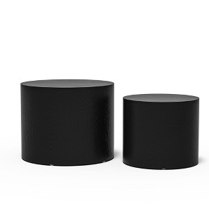 NicBex Modern Round Coffee Table Set of 2 with Solid Frame for Living Room and Office - 1 of 4