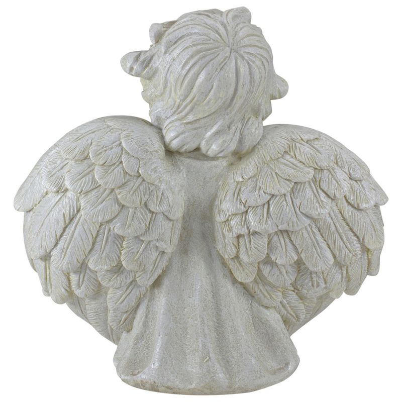 Northlight 9" Cherub Angel Wings Bird Feeder Outdoor Garden Statue, 3 of 6