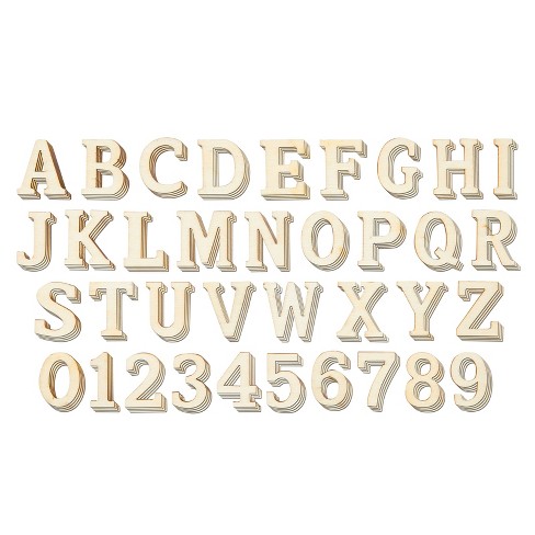 Juvale 144 Pack Small Alphabet Wooden Letters 1 Inch And Numbers Natural Wood Blocks For Kids Diy Arts And Crafts Home Decor Target