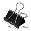 Staples Medium Metal Binder Clips Black 1 1/4" Size with 5/8"Capacity 831602 - 4 of 4