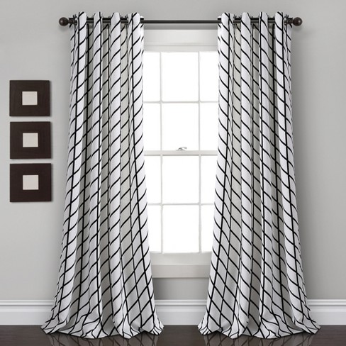 84 X52 Feather Arrow Geo Room Darkening Window Curtain Panels