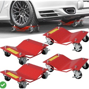 Heavy Duty Car Dollies Set (2/4-Pack, 3000/6000LBS Capacity) Wheel Dolly for Moving Vehicles Trucks  Motorcycles Trailers & Disabled Cars - 1 of 4