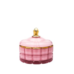 Slickblue Trendy Short Cube Facets Jewelry Jar – 2 Color Options - 1 of 3