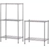 Metal Storage Shelf Standing Rack Organization for Kitchen Microwave Oven Rack Silver - 3 of 4