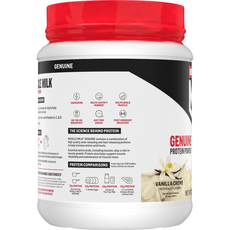 Muscle Milk Genuine Protein Powder - Vanilla Cr&#232;me - 30.9oz, 3 of 7