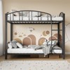 Metal Bunk Bed Twin Over Twin, Heavy Duty Bunkbeds Frame with Arched Guardrail and Safety Ladder - image 3 of 4