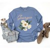 Simply Sage Market Women's Georgia Flower Colorful Long Sleeve Garment Dyed Tee - 3 of 3