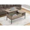 Monarch Specialties Coffee Table 42" L Rectangular Cocktail Lift-top Dark Taupe Black Metal Contemporary Modern - 2 of 4
