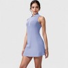 Anna-Kaci Women's Sleeveless Polo Dress with Zipper Collar - 2 of 4