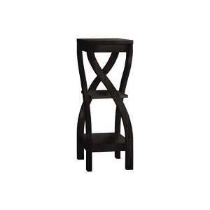 FONTOI 3-Tier Side Table with Square Tabletop, Bedside Table with 2 Storage Shelves, Nightstand for Living Room, Bedroom, Espresso, 11.5"*32"*11.5" - 1 of 4