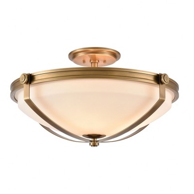 Elk Home Connelly 4 - Light Semi-Flush Mount in  Natural Brass