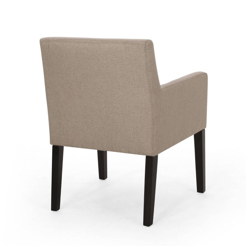 Mcclure Contemporary Upholstered Armchair Taupe/Espresso - Christopher Knight Home, 4 of 12