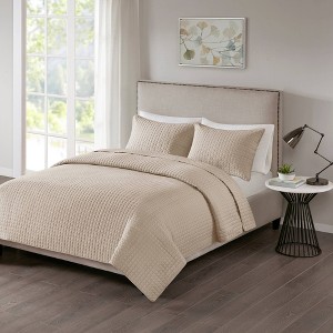 Trace 3pc Reversible Coverlet Set - 1 of 4
