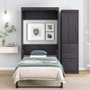 Twin Size Murphy Bed with Wardrobe and Drawers - 3 of 4