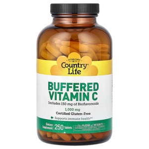 Country Life Buffered Vitamin C, 1,000 mg, 250 Tablets - 1 of 2