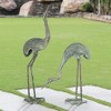 SPI Home Foraging Cranes Garden Sculpture Set of 2 – Elegant Metal Wildlife Decor - 3 of 4