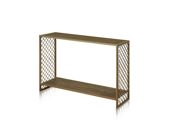 Console Table with Braided Wrought Iron Bronze - Stylecraft