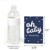 Big Dot of Happiness Hello Little One - Blue and Silver - Boy Baby Shower Thank You Cards (8 count) - 3 of 4