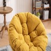 FURNIinspire Accent Chair Oversized Swivel Accent Chair 360 Swivel Barrel Chair Papasan Chair For Living Room Bedroom, Yellow, 36.61"*24.80"*17.32" - 3 of 4