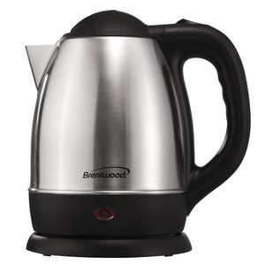Brentwood 1.2 Liter 1000W Stainless Steel Electric Cordless Tea Kettle - 1 of 4