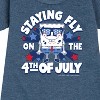 - SpongeBob SquarePants - Fly on 4th of July Graphic Short Sleeve Fleece Dress - 2 of 4