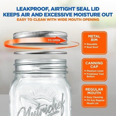 NutriChef Glass Jar - Set of 4 (Set of 4)