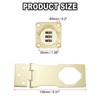 Unique Bargains 3 Digit Combination Password 90 Degrees Galvanized Alloy Cabinet Hasp Lock - 2 of 3