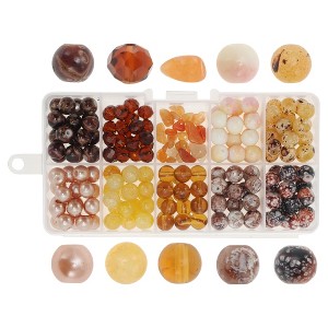Unique Bargains 8mm Round Glass Beads for Bracelets Glass Beads for Making Bracelet Making DIY Crafts 200 Pcs 1 Set - 1 of 4