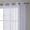 HLC.ME Audrey Embroidered Sheer Voile Light Filtering Grommet Curtain Panels - Set of 2 - 2 of 4