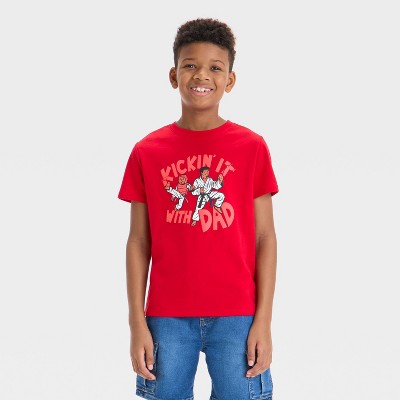 Boys' Short Sleeve 'Kickin' it with Dad' Graphic T-Shirt - Cat & Jack™ Red