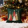 Christmas Pillow Covers 18X18 Set of 2, Forest Green Xmas Tree Winter - 3 of 4