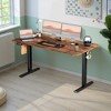 MAYEERTY  Computer Desk with Storage, Modern Writing Desk with Fabric Drawers for Home Office - 2 of 4