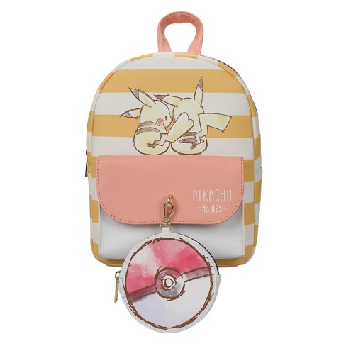 Pokemon Sketched Pikachu with Removable Pokeball Coinpurse Women's Mini  Backpack