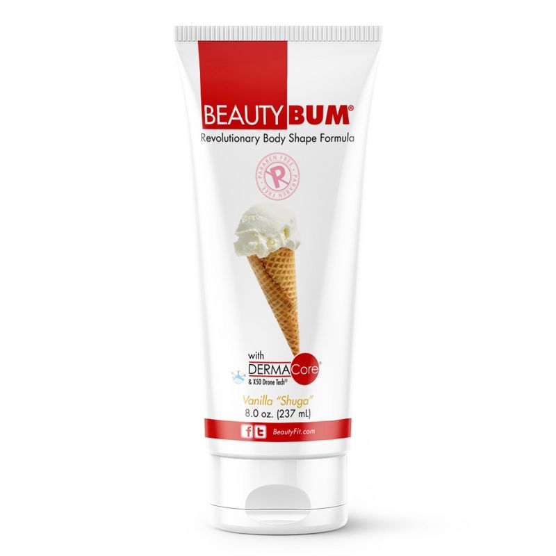 BeautyFit BeautyBum Tube Redefining Muscle Toning Lotion - Skin Tightening and Cellulite Cream - Vanilla Shuga - 8 oz, 1 of 5