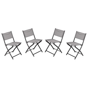 Flash Furniture Brazos Series Outdoor 4pcs Folding Chair with Flex Comfort Material and Metal Frame - 1 of 4