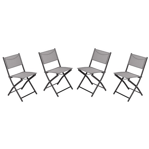 Flash Furniture Brazos Series Outdoor 4pcs Folding Chair with Flex Comfort Material and Metal Frame - image 1 of 4