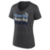 MLB Tampa Bay Rays Women's Gray Short Sleeve V-Neck T-Shirt - 2 of 3