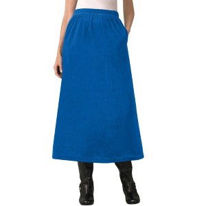 Woman Within Velour A-Line Skirt - 1 of 2