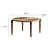 Kumasinova 36.22" Farmhouse Round Coffee Table,Modern Rustic Solid Wood Cocktail Table,Versatile Center Table for Living Room,Office,Natural Wood - 2 of 4