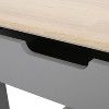 VYNXARIA Kitchen Cart with Open Slat Shelves, Rubberwood Top, and Locking Wheels ¨C Perfect for Small Spaces and Organized Storage - 4 of 4
