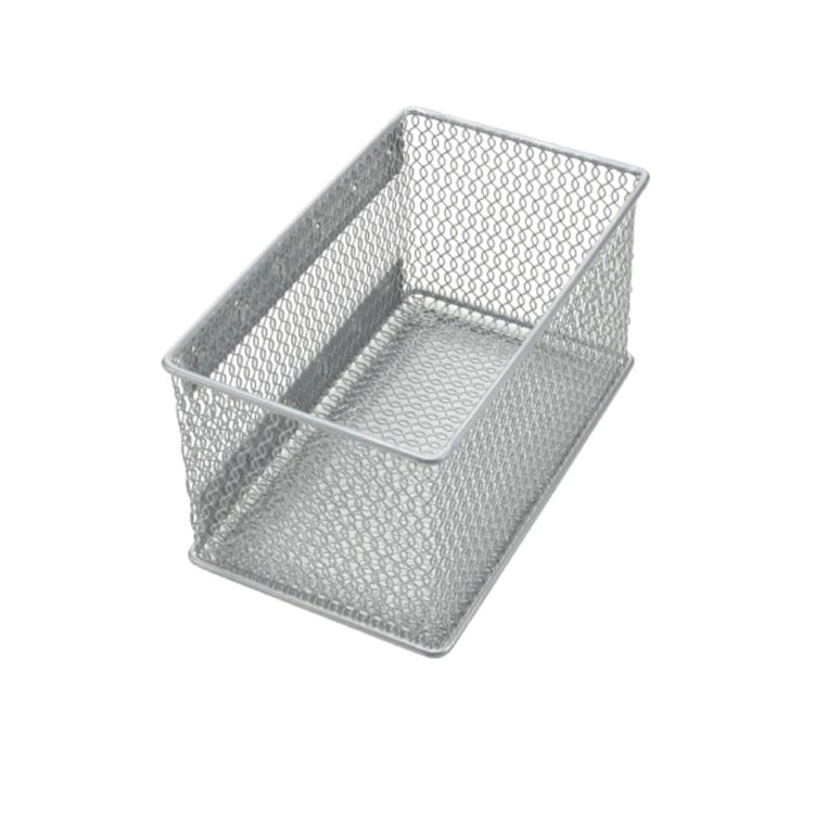 Ybm Home 7.75" x 4.3" x 4.3" Silver Steel Mesh Magnetic Storage Basket, 2 of 4