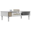 vidaXL Coffee Table White Solid pine wood Medium Coffee Table - 4 of 4