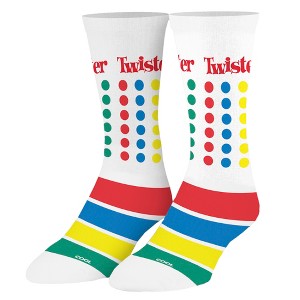 Cool Socks, Twister Colors, Funny Novelty Socks, Large - 1 of 3